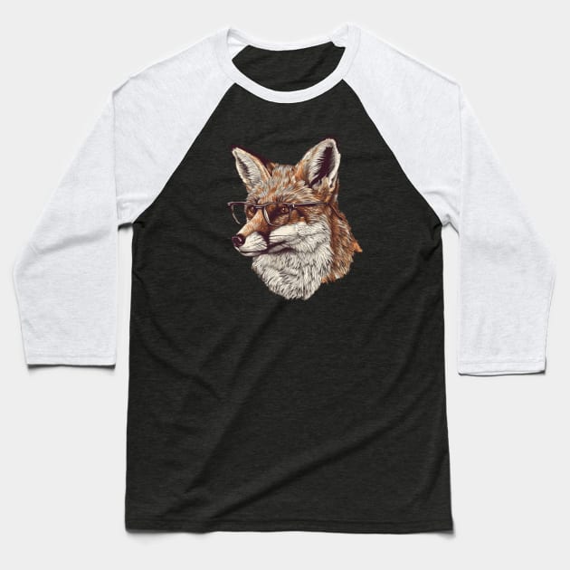 The Foxy Scholar Baseball T-Shirt by Carnets de Turig